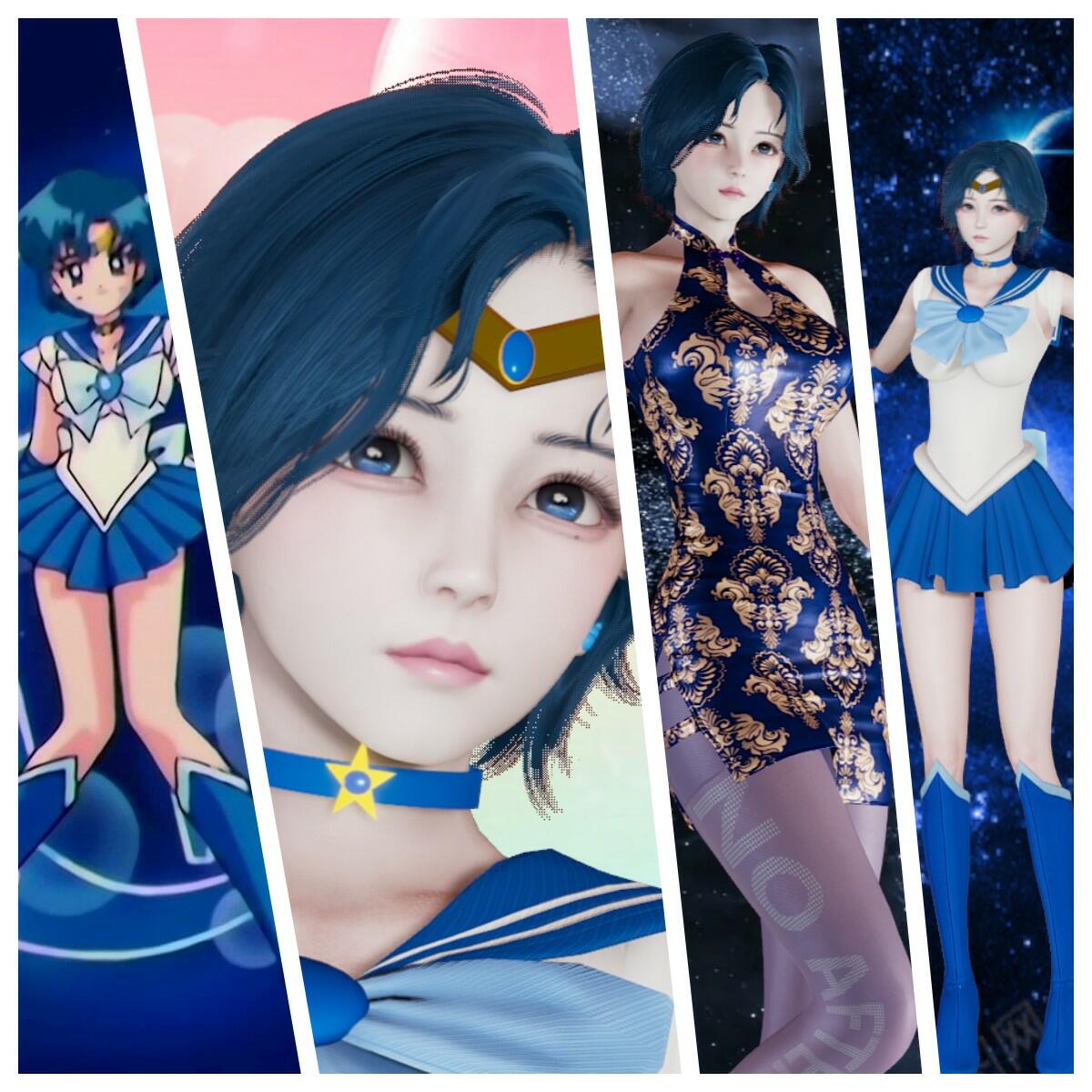 美少女战士~小鹿21期~水野亚美~双卡~回奖~五人卡聚齐