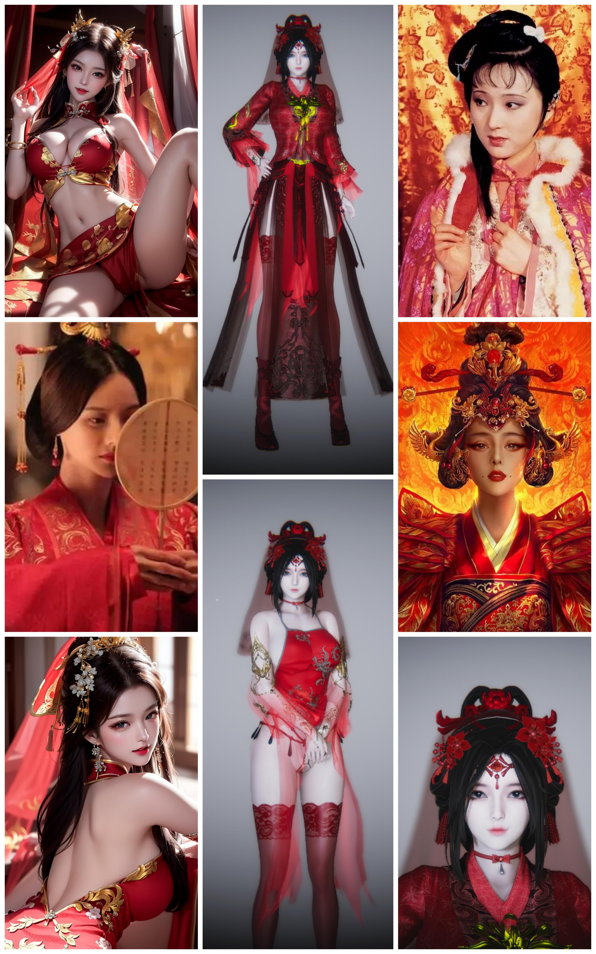 【超强AI绝美新娘】古代美与现代骚兼备=AI新娘+军师联盟甄姬+红楼梦林黛玉+武则天范冰冰（前100奖油油，不限时，近期最后一张卡咯~）