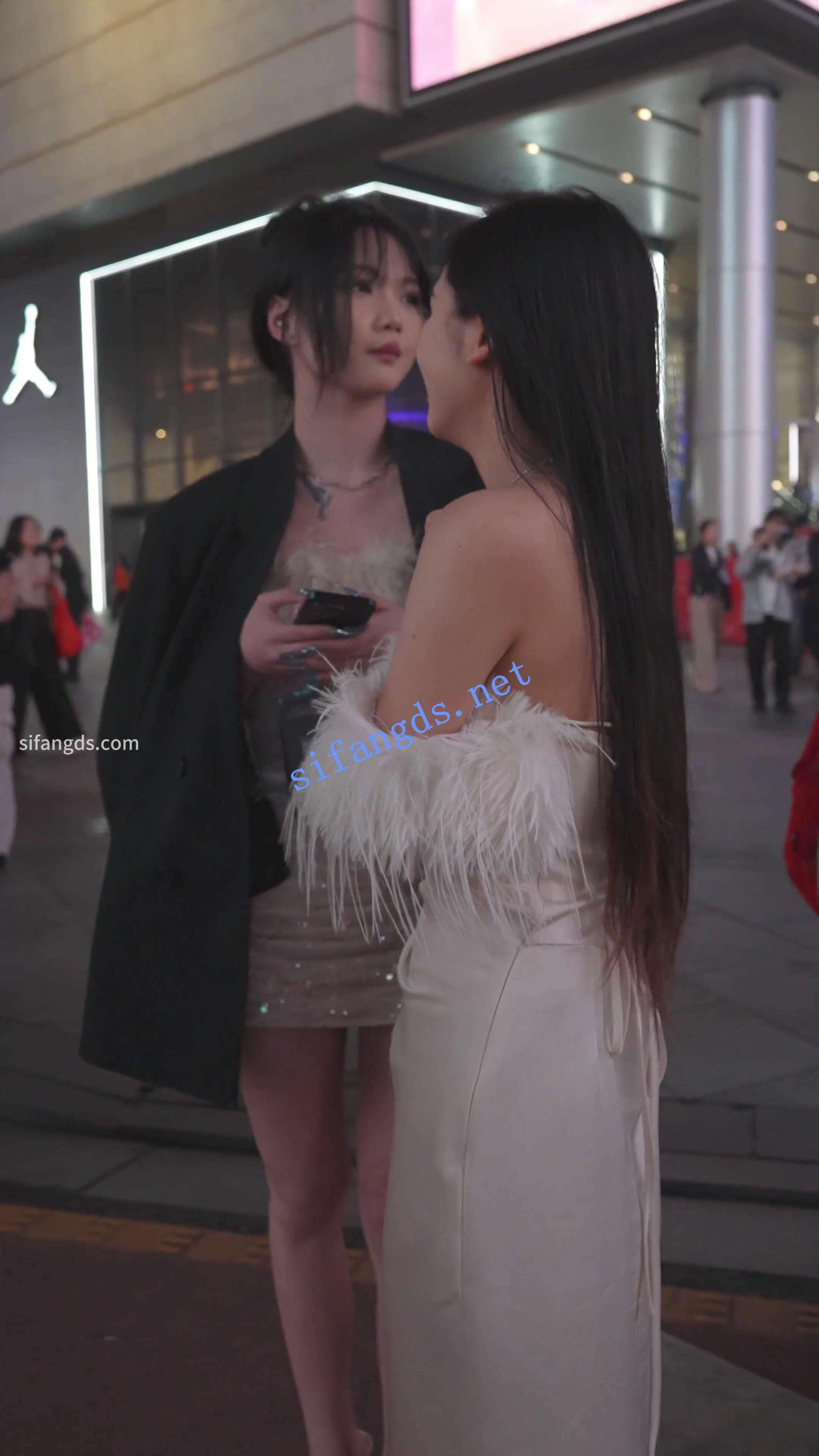 (BC-AA-485)透明高跟包臀裙美女去喝酒..窄内带翅膀扶梯被CD
