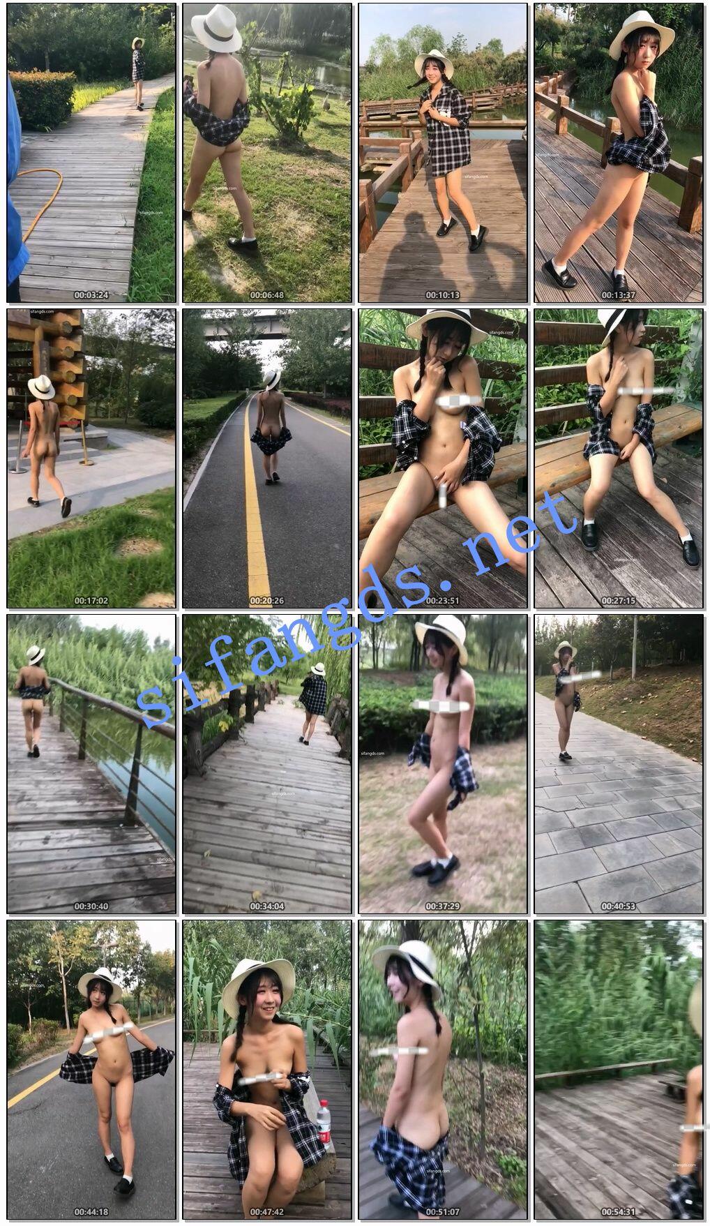 【补档】♏初代网黄♏浆果儿 未流出户外登山露出视频 装扮非常可爱