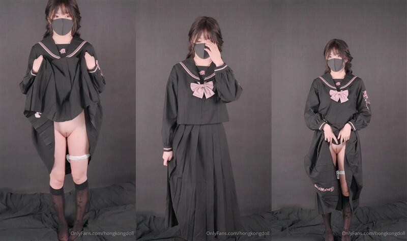 全网爆红的超美少女-玩偶姐姐hongkongdoll-11.1最新会员私信短片 穿着可爱的黑色JK+超诱惑黑丝