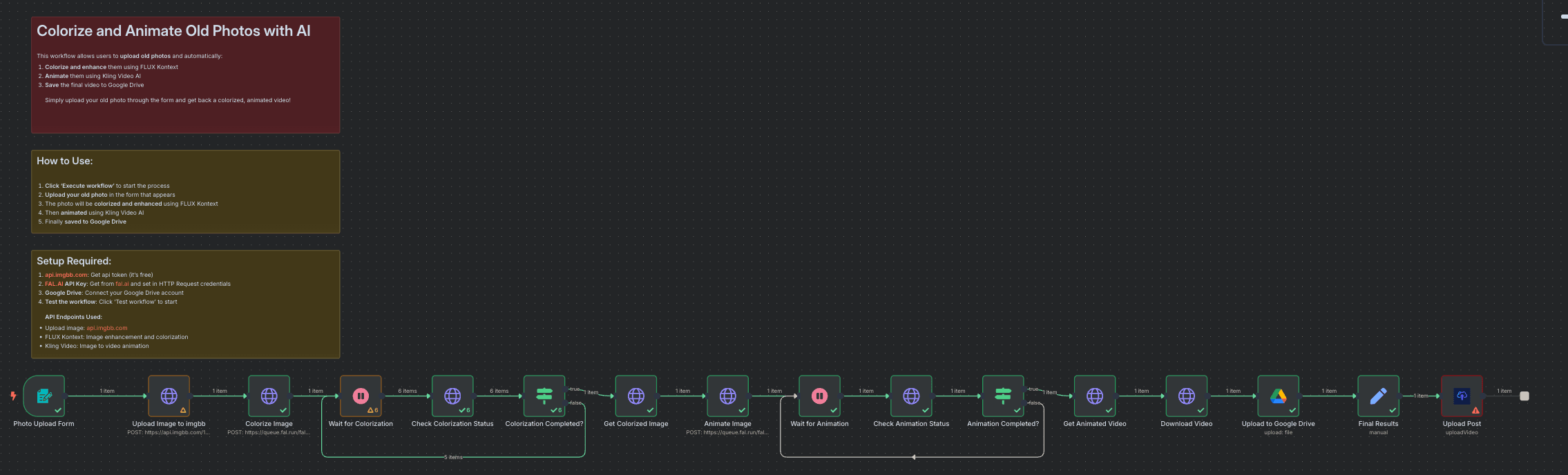 n8n老照片修复自动化工作流