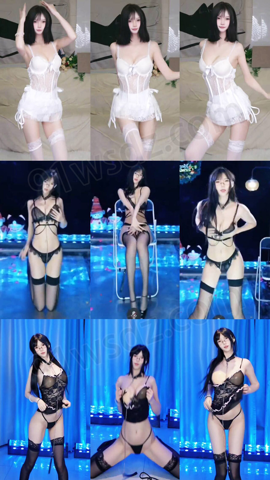 BZ|芥子柒鸭 情趣内衣丁字裤热舞定制 3V/0.3G