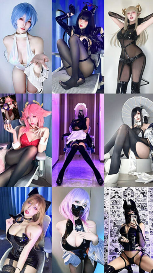 DY|章鱼小童 抖音反差御姐极品身材情趣内衣制服COS大合集 1858P+22V/1.14G